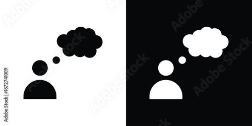 Thinking icon symbol sign vector design