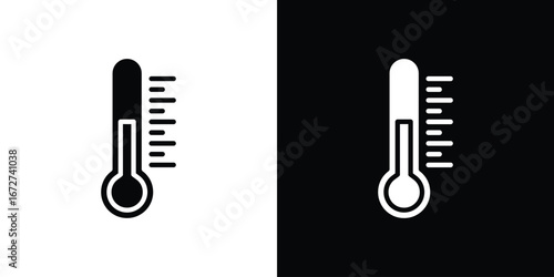 Thermometer half icon symbol sign vector design