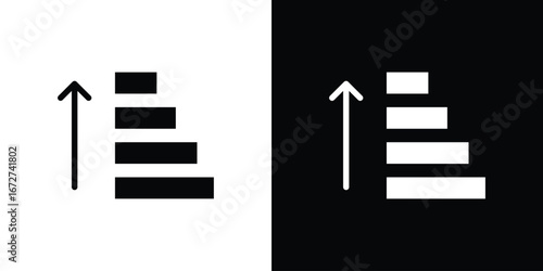 Sort amount up icon symbol sign vector design