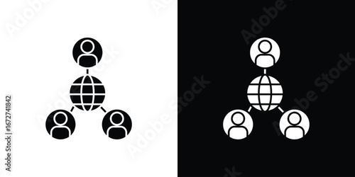 Social network icon symbol sign vector design