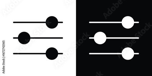Settings sliders icon symbol sign vector design