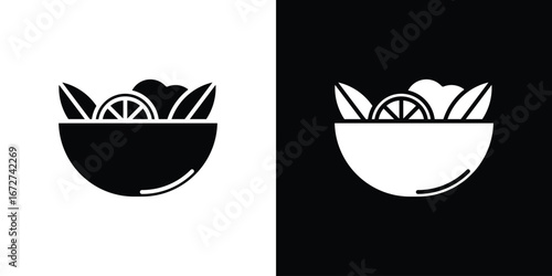 Salad icon symbol sign vector design