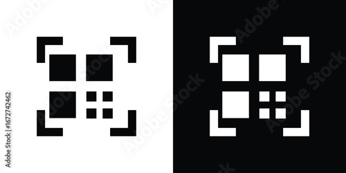 Qrcode icon symbol sign vector design