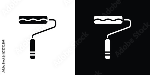 Paint roller icon symbol sign vector design