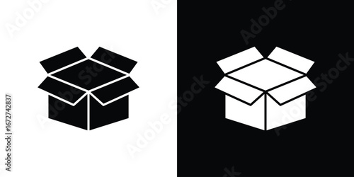 Open box icon symbol sign vector design