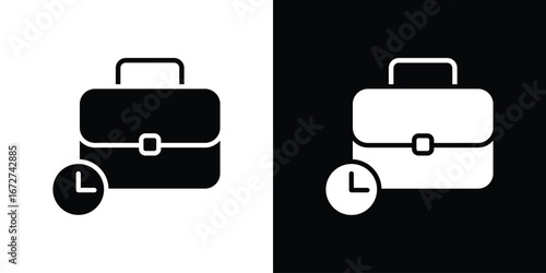 Office time icon symbol sign vector design