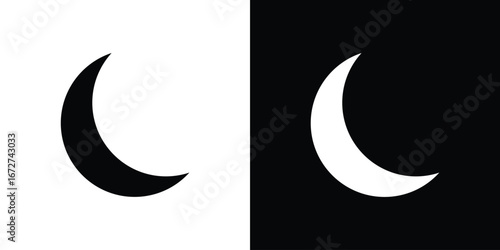 Moon icon symbol sign vector design
