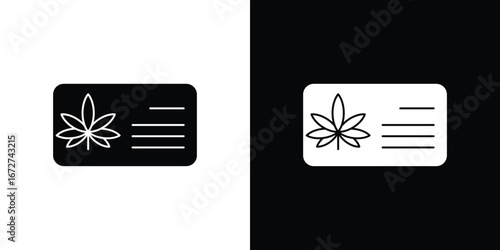 Medical marijuana card icon symbol sign vector design