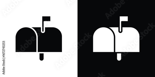 Mailbox icon symbol sign vector design