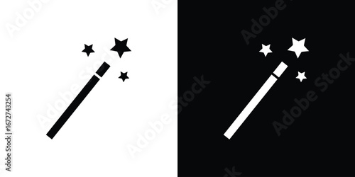 Magic wand icon symbol sign vector design