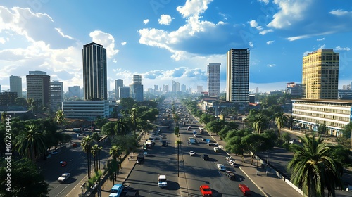 Lusaka zambia capital modern skyline at sunset high resolution picture