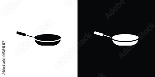 Frying pan icon symbol sign vector design