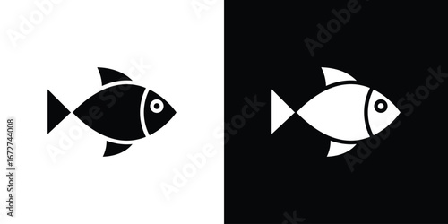 Fish icon symbol sign vector design