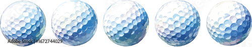 golf ball watercolor clipart 
