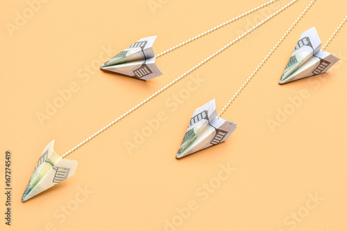 Origami planes made of doll...