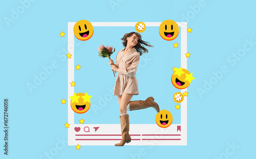 Beautiful young woman with ...