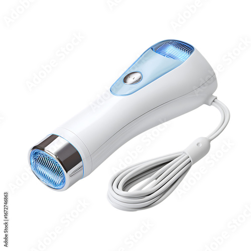 Close up of a handheld beauty device.