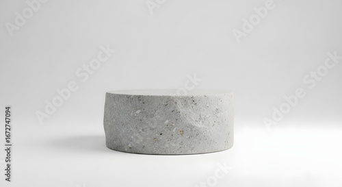 Modern Concrete Cylinder Platform Isolated