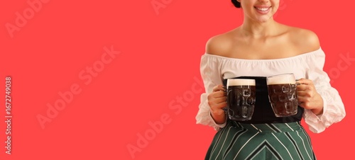 Young Octoberfest waitress ...
