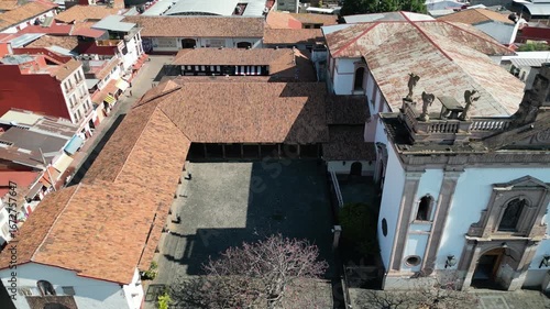 Aerial view of downtown Uruapan, Michoacán, Mexico