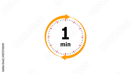 Fotografie Abstract clock icon illustration