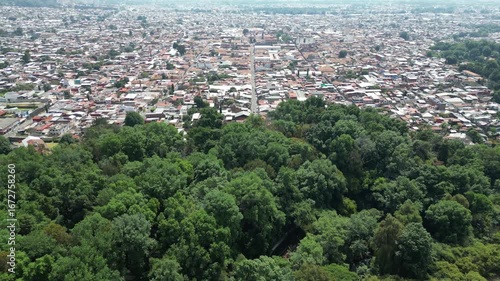 Aerial view of downtown Uruapan, Michoacán, Mexico