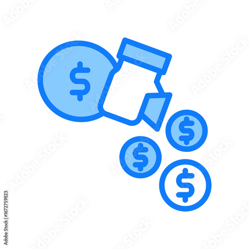 Expense blue icon 