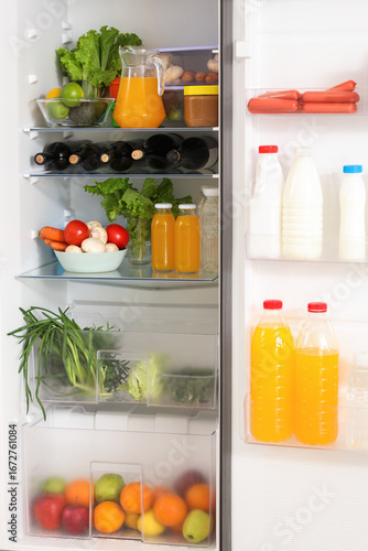 Fridge full of different fr...