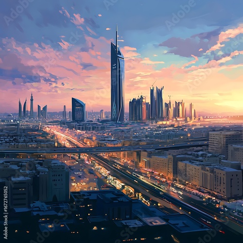 Scenic saudi arabia riyadh capital city view high resolution picture