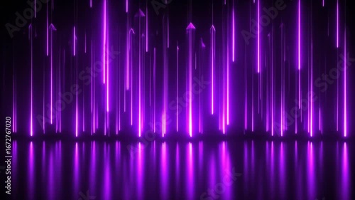 Wallpaper Mural Dynamic Neon Purple Lines, Abstract Background Torontodigital.ca