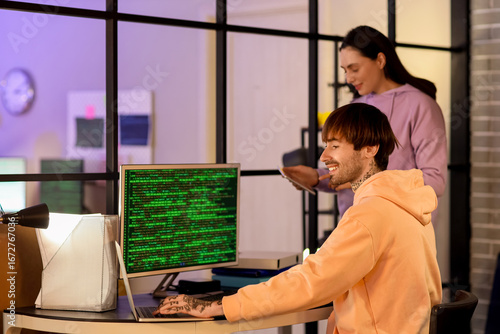 Young programmers working i...