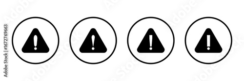 Exclamation danger icon logo design. attention sign and symbol. attention sign
