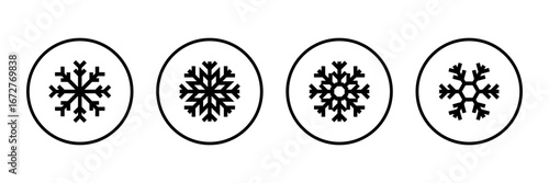 Snow icon logo design. snowflake sign and symbol