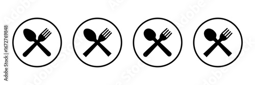 spoon and fork icon logo design. spoon, fork and knife icon vector. restaurant sign and symbol