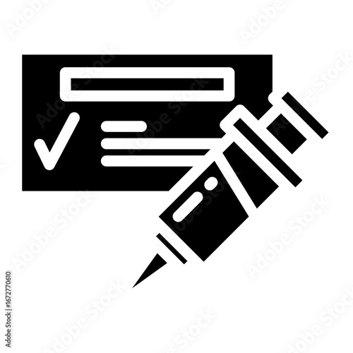 vaccine passport  glyph icon 