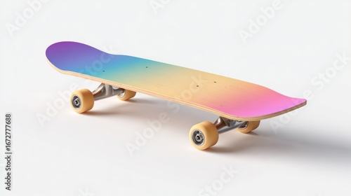 Wallpaper Mural Colorful skateboard on white background (1) Torontodigital.ca