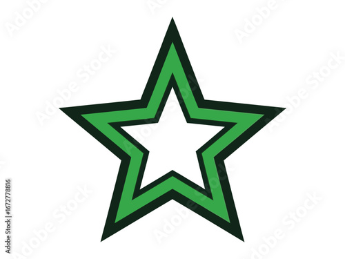 Emerald Star: A striking star composed of vivid green hues against a clean backdrop, the image encapsulates excellence and acclaim.