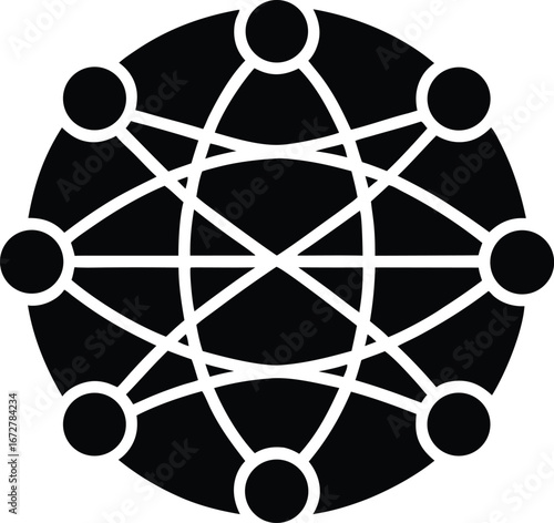 Global network vector icon.