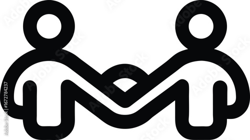 Friendship link vector icon.