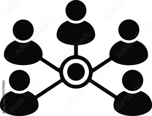 Group connection vector icon.
