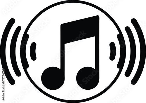 Audio link vector icon.