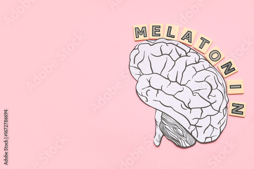 Paper brain and word MELATO...