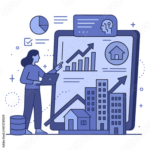 An AI system refines real estate investment strategies by analyzing market conditions and buyer preferences, while a forward‑looking platform leverages data to track property trends and deliver