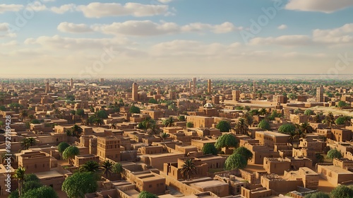 Traditional architecture in n’djamena chad cityscape high resolution picture