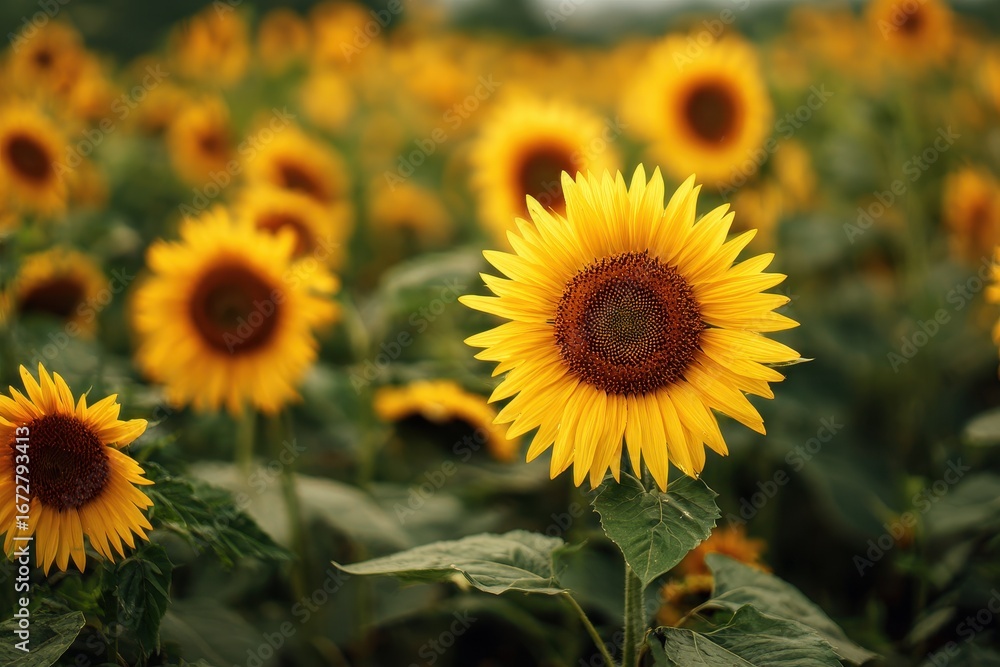 Obraz premium Field sunflower