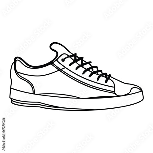 Contemporary Athletic Shoe Drawing