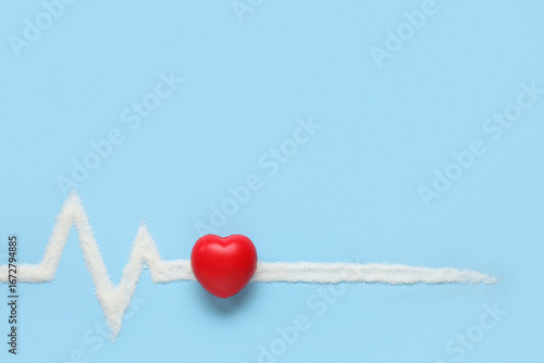 Cardiogram made of scattere...