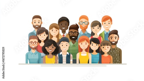 Wallpaper Mural Diverse group portrait Torontodigital.ca