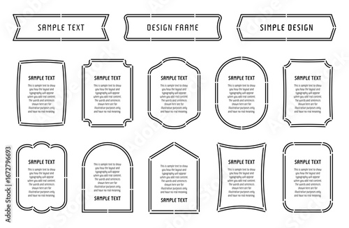 フレーム　二重線　イラスト　ベクター　バリエーション　シンプル　あしらい　装飾　飾り　囲み　セット