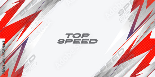 Modern Sport Background with Speed Concept and Halftone Style